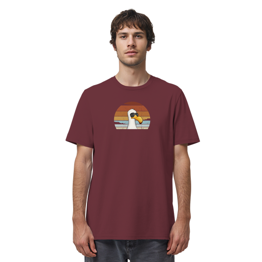 Cool lässige Retro Möwe - Organic Shirt