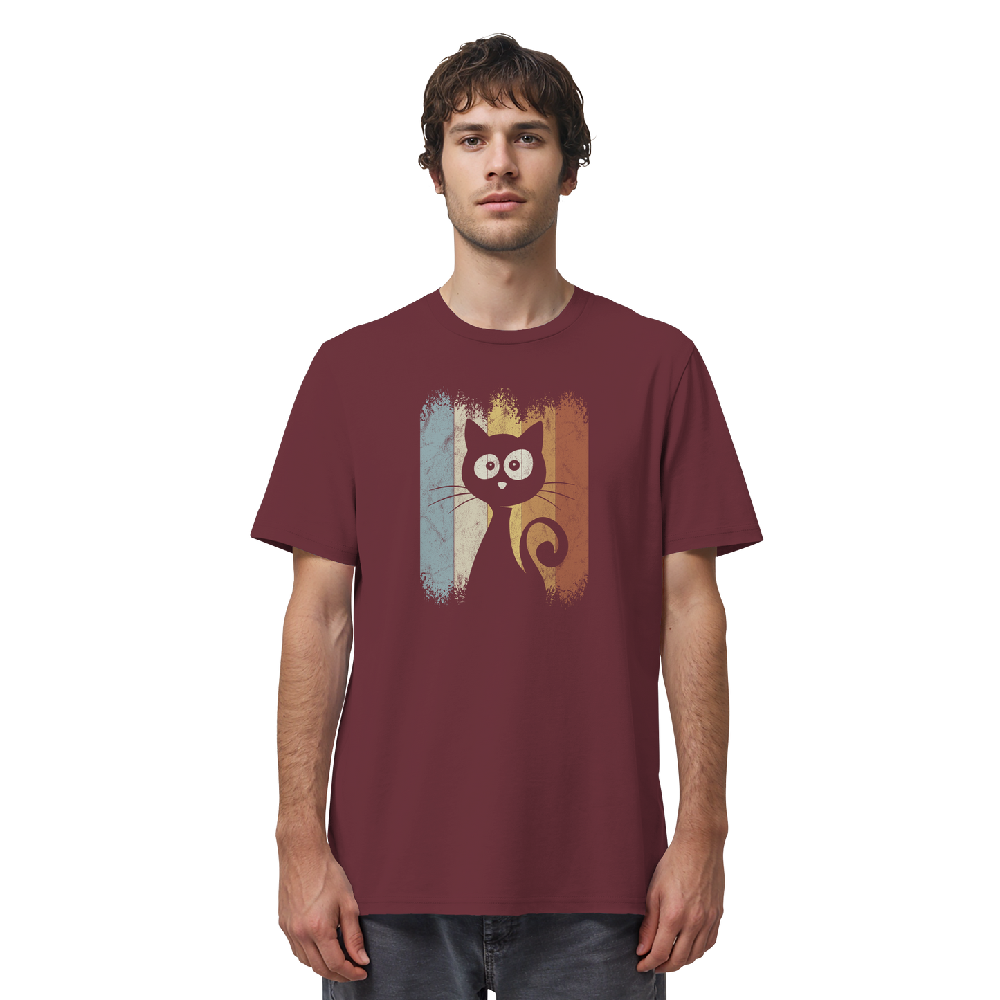 Retro Katze Silhouette - Organic Shirt