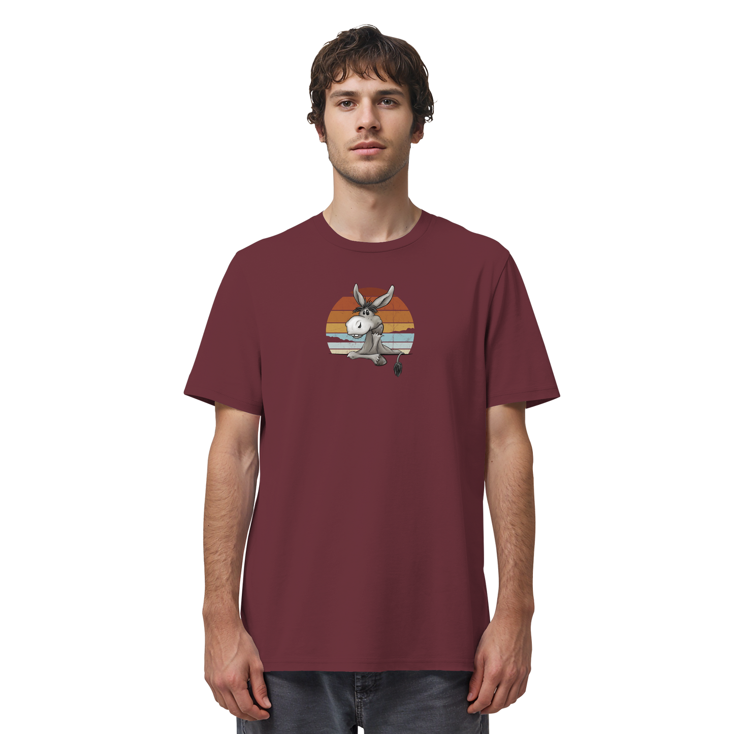 Lässiges Maultier Retro Esel - Organic Shirt
