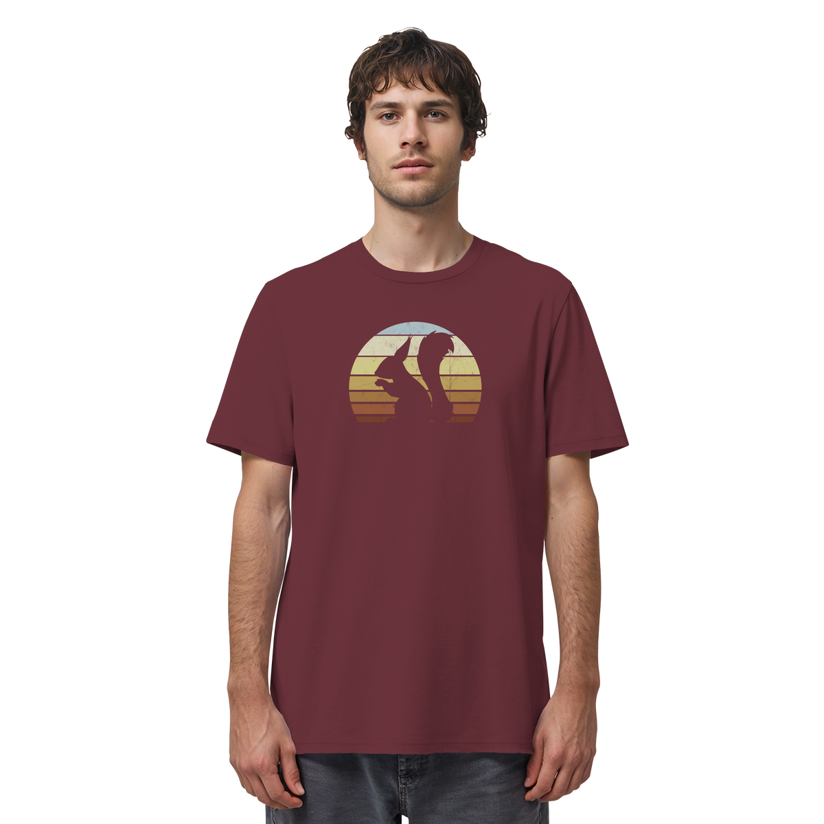 Retro Eichhörnchen Silhouette - Organic Shirt