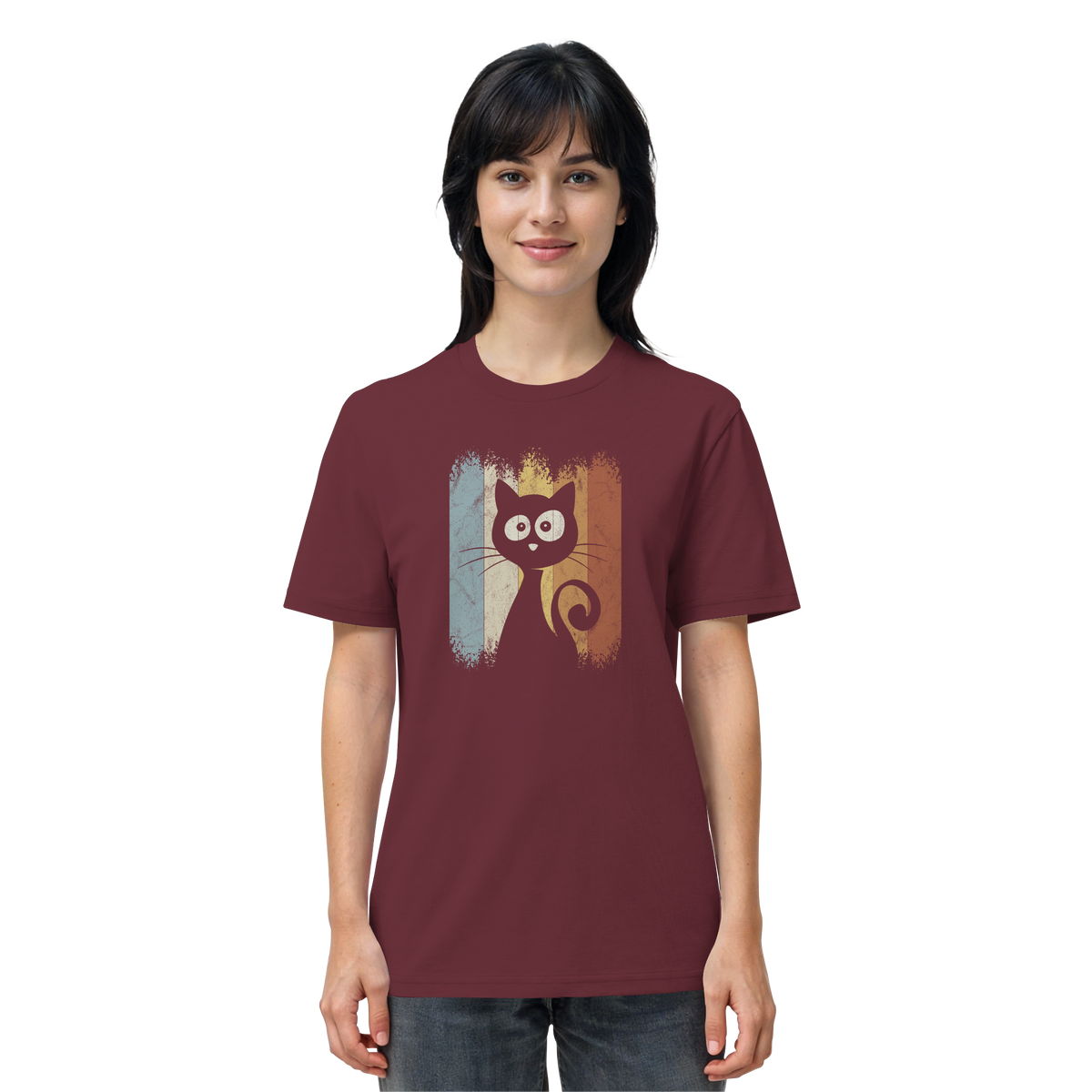 Retro Katze Silhouette - Organic Shirt
