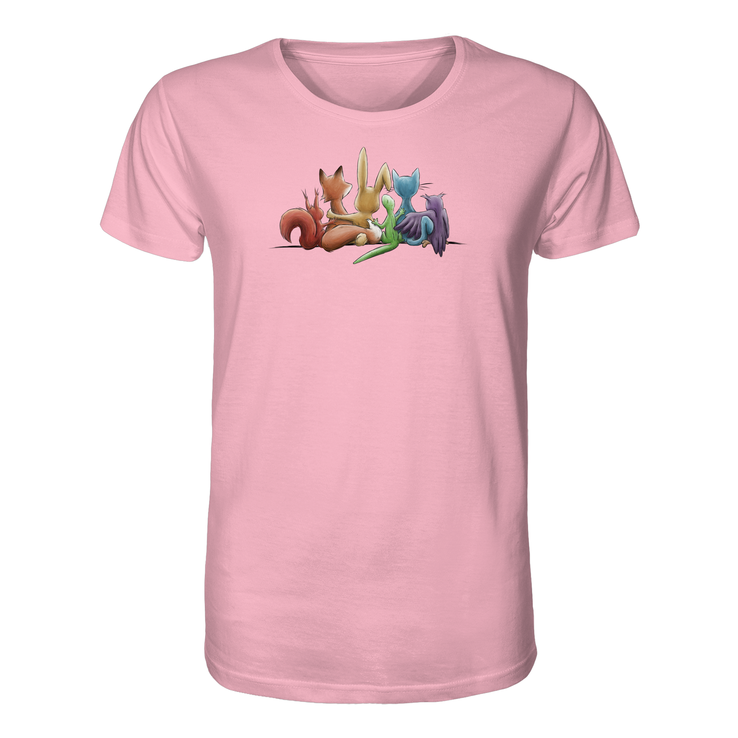 Regenbogen Tiere für Freundschaft, Toleranz und Vielfalt - Organic Shirt