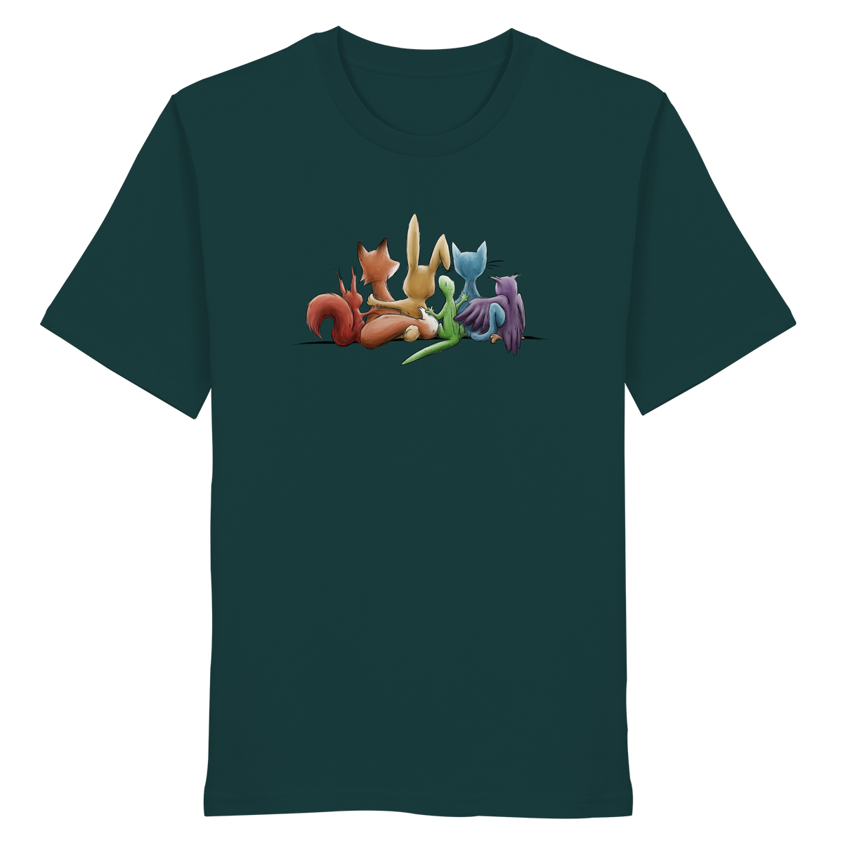Regenbogen Tiere für Freundschaft, Toleranz und Vielfalt - Organic Shirt