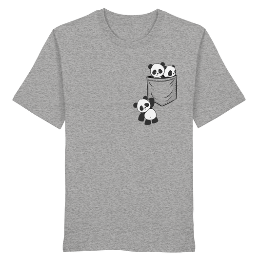 Kawaii Pandas in der Tasche - Organic Shirt