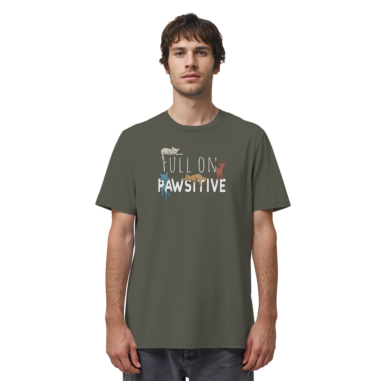 Full On Pawsitive! Gechillte Katzen - Organic Shirt