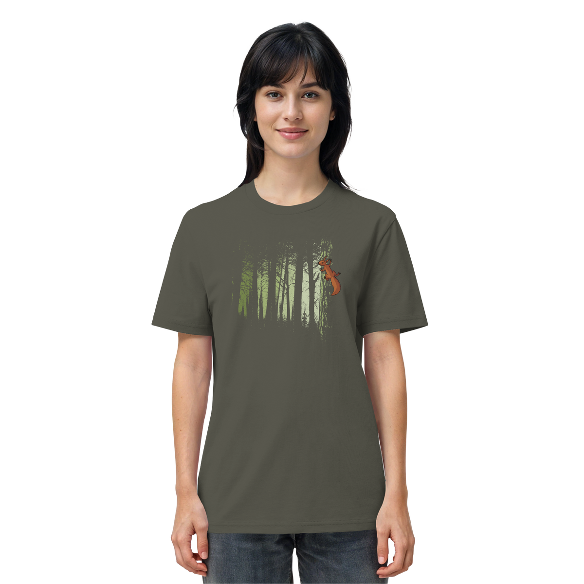Eichhörnchen im Zwielicht-Wald - Organic Shirt