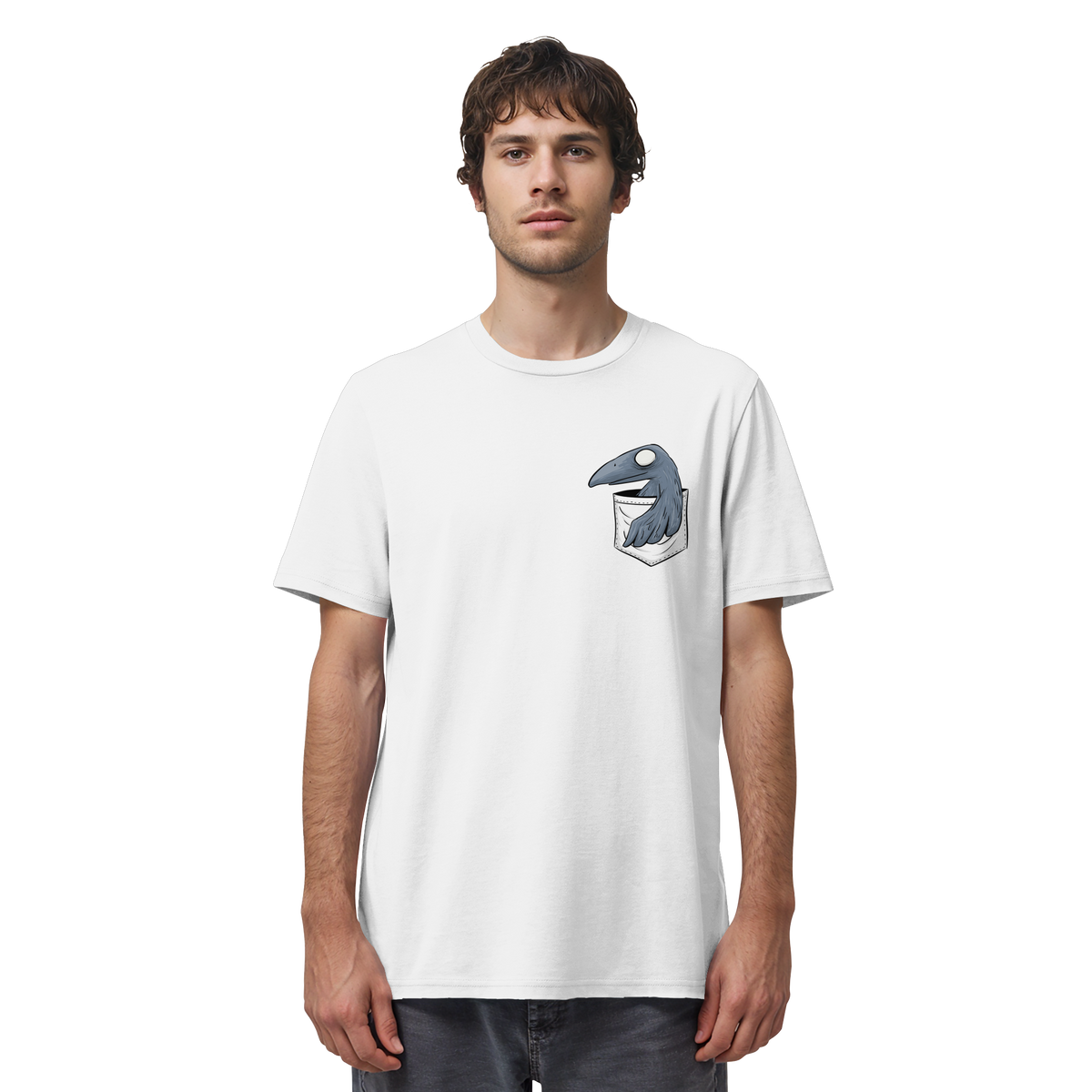 Grufti Rabe Krähe in der Tasche - Organic Shirt