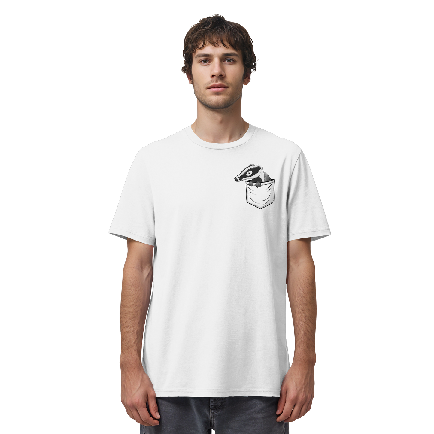Lustig gemütlicher Dachs In der Tasche - Organic Shirt