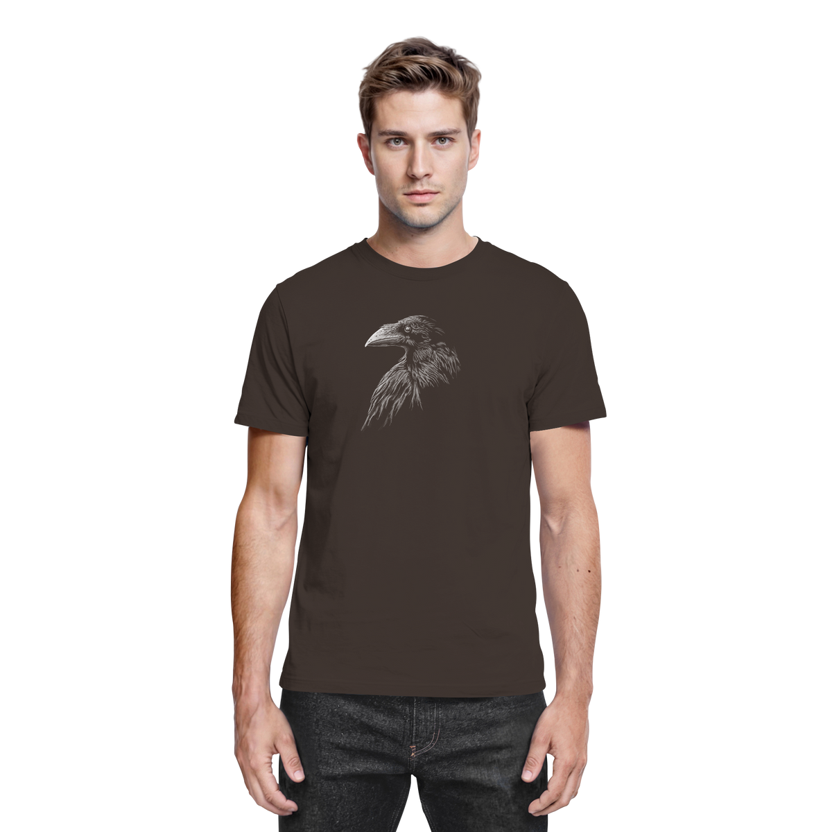 Kritzelkunst Rabe Krähe - Premium Shirt