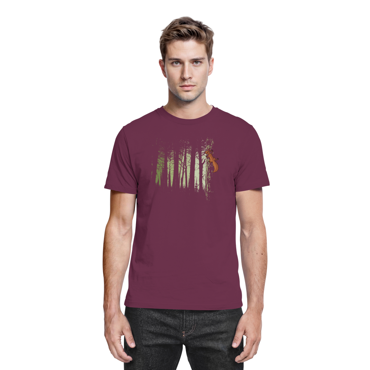 Eichhörnchen im Zwielicht-Wald - Premium Shirt