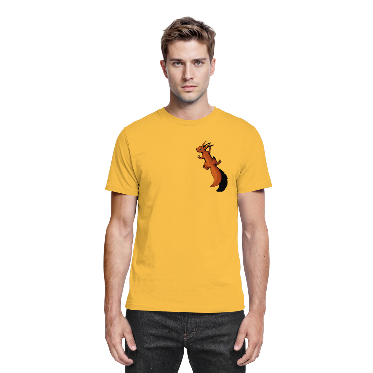Süßes Eichhörnchen klettert - Premium Shirt