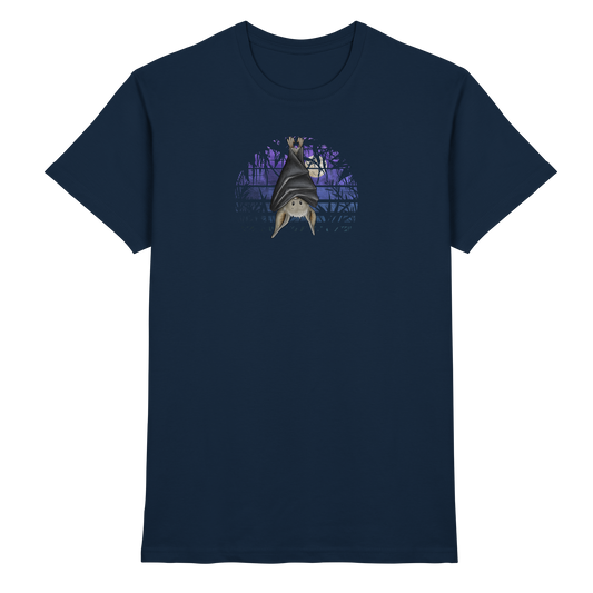 Fledermaus in blauer Nacht - Premium Shirt