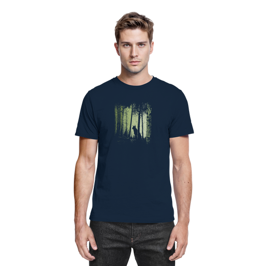Luchs Wildkatze im Zwielicht Wald - Premium Shirt