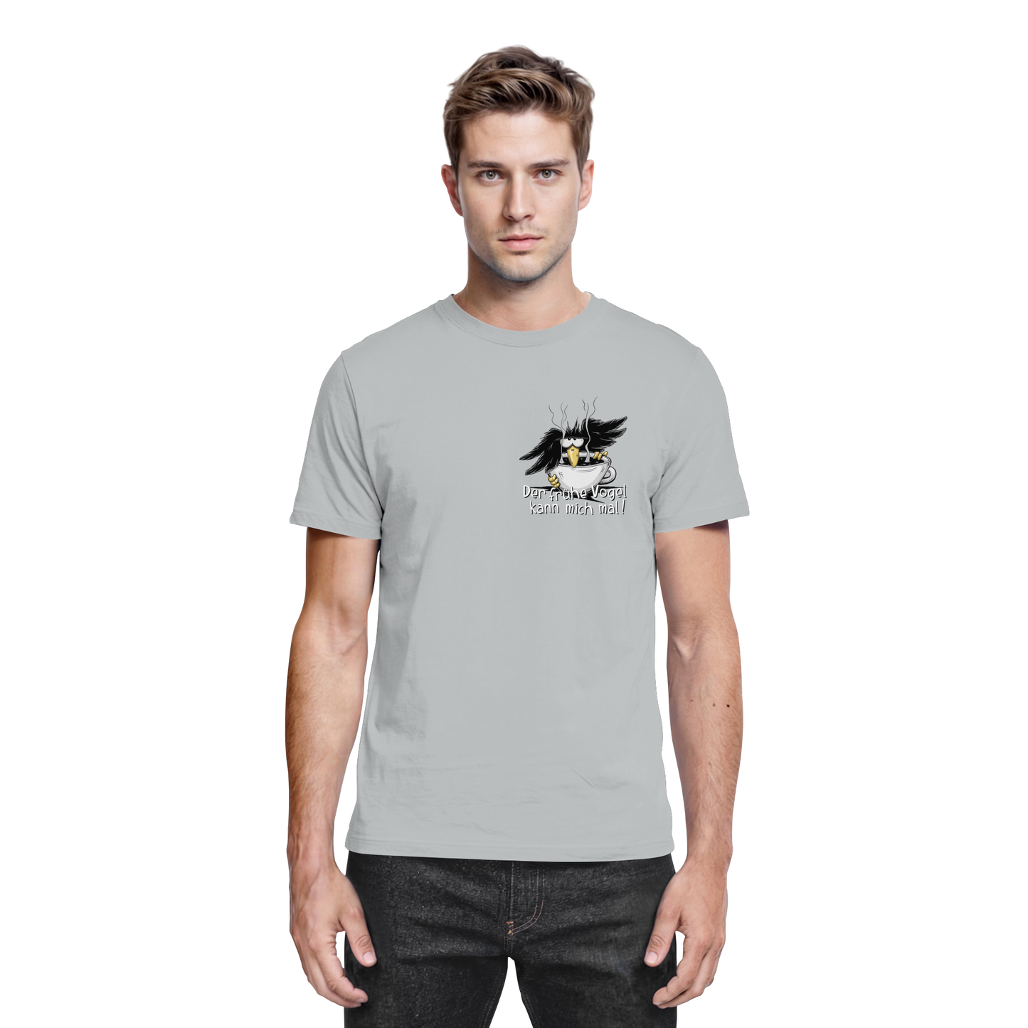 Der frühe Vogel kann mich mal | Kaffee Rabe - Premium Shirt