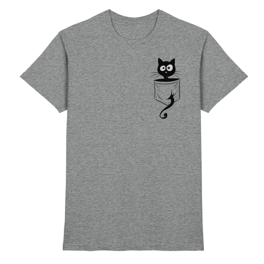 Schwarze Katze in der Tasche - Premium Shirt