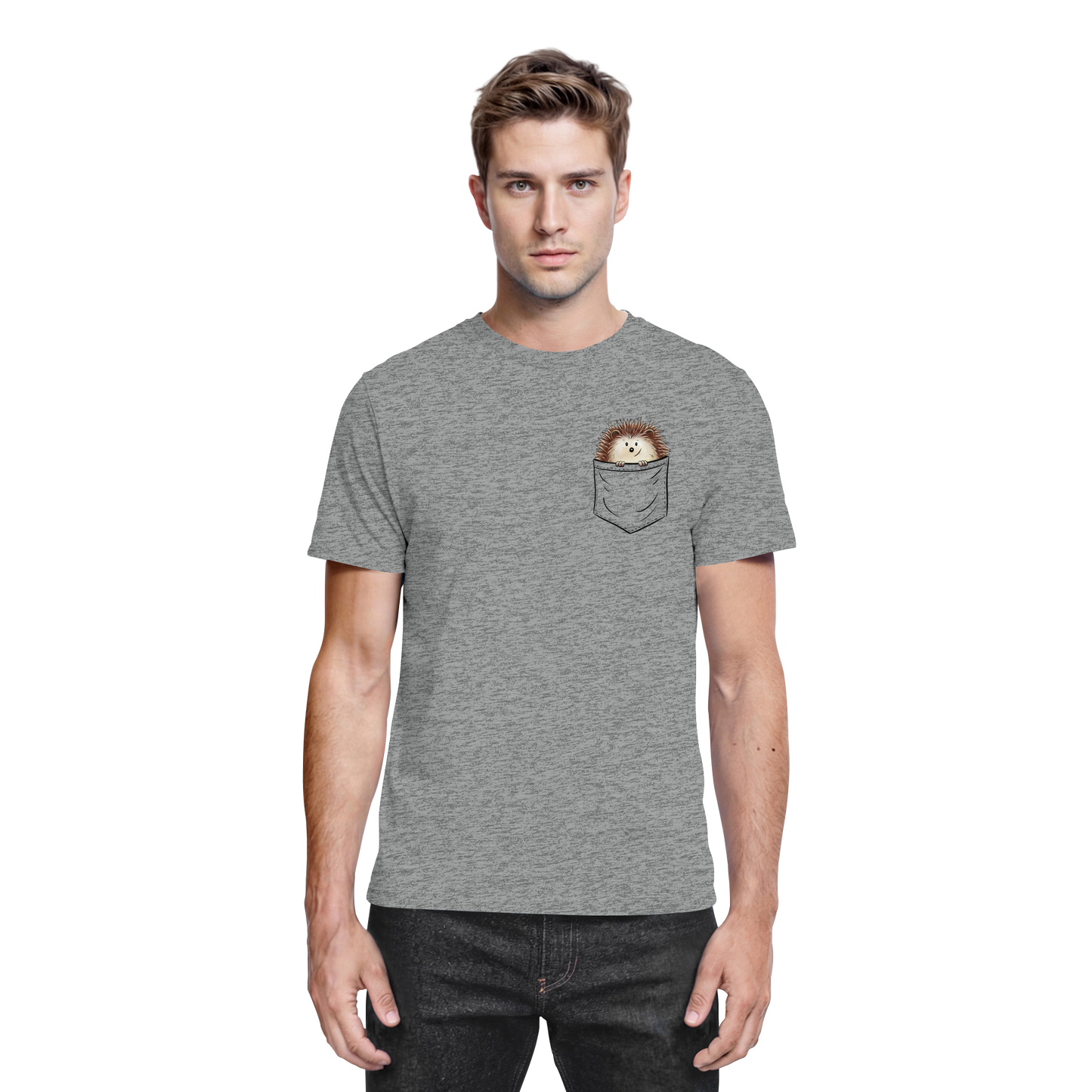 Lustiger Igel in Deiner Brust-Tasche - Premium Shirt