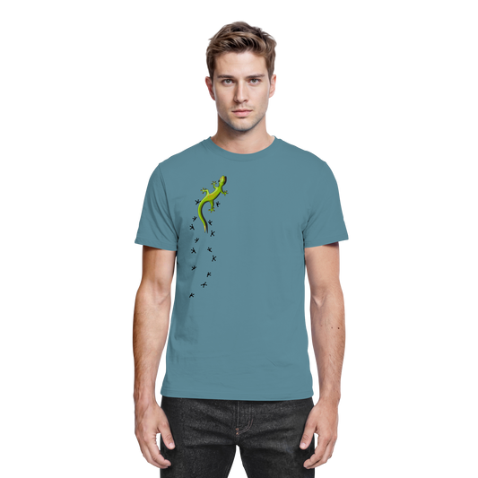 Kletternder Gecko mit Spuren - Premium Shirt