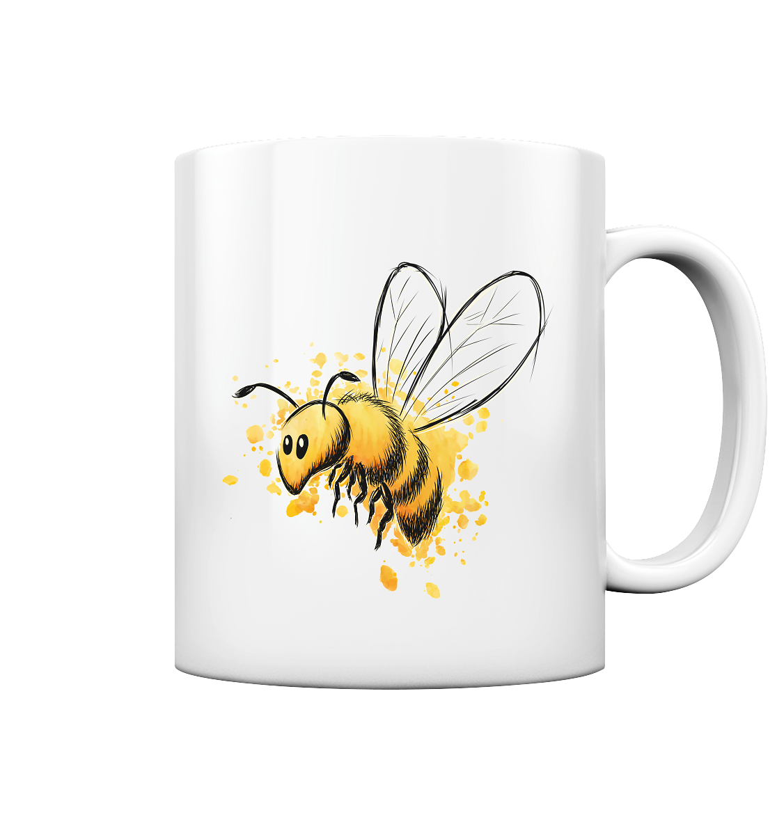Lässige kleine Honig-Biene - Tasse glossy