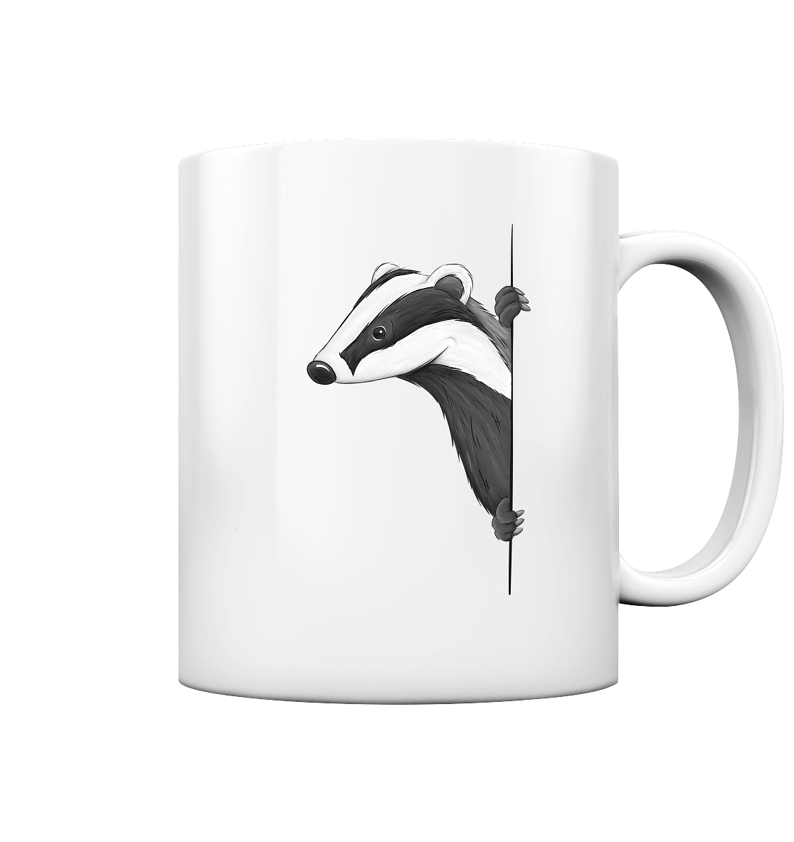 Lässiger Dachs Meister Grimbart - Tasse glossy