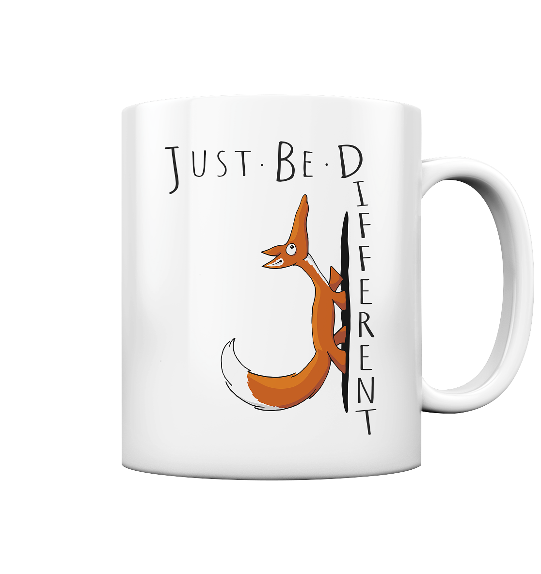 Just Be Different | Sei Anders, kleiner Fuchs - Tasse glossy