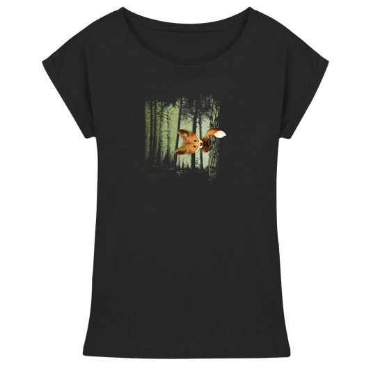 Fuchs im Zwielicht-Wald - Womens Extended Shoulder T-Shirt