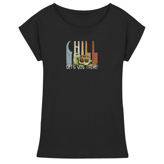 Gechillt gemütliche Schildkröte - Womens Extended Shoulder T-Shirt