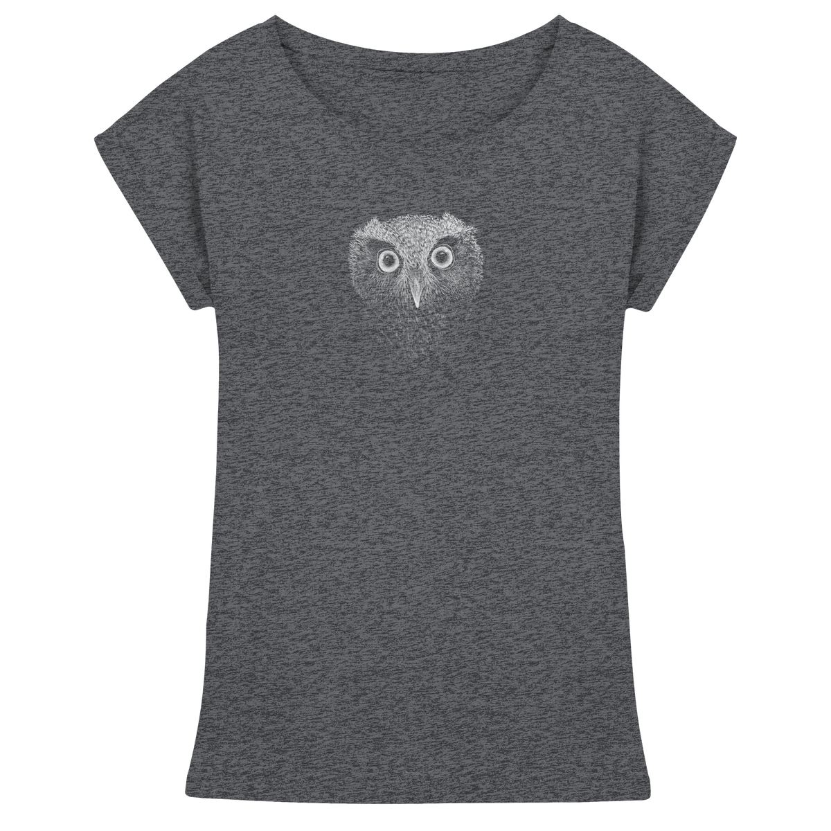 Eule Kritzelkunst Illustration - Womens Extended Shoulder T-Shirt