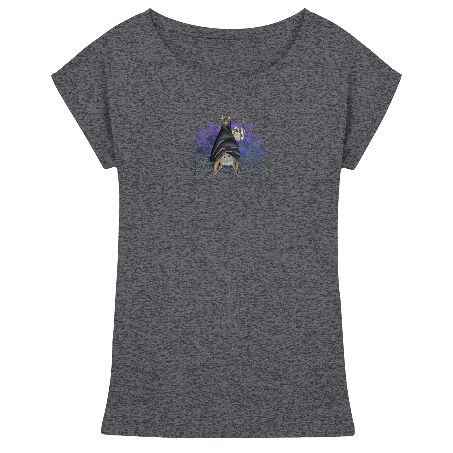Fledermaus in blauer Nacht - Womens Extended Shoulder T-Shirt