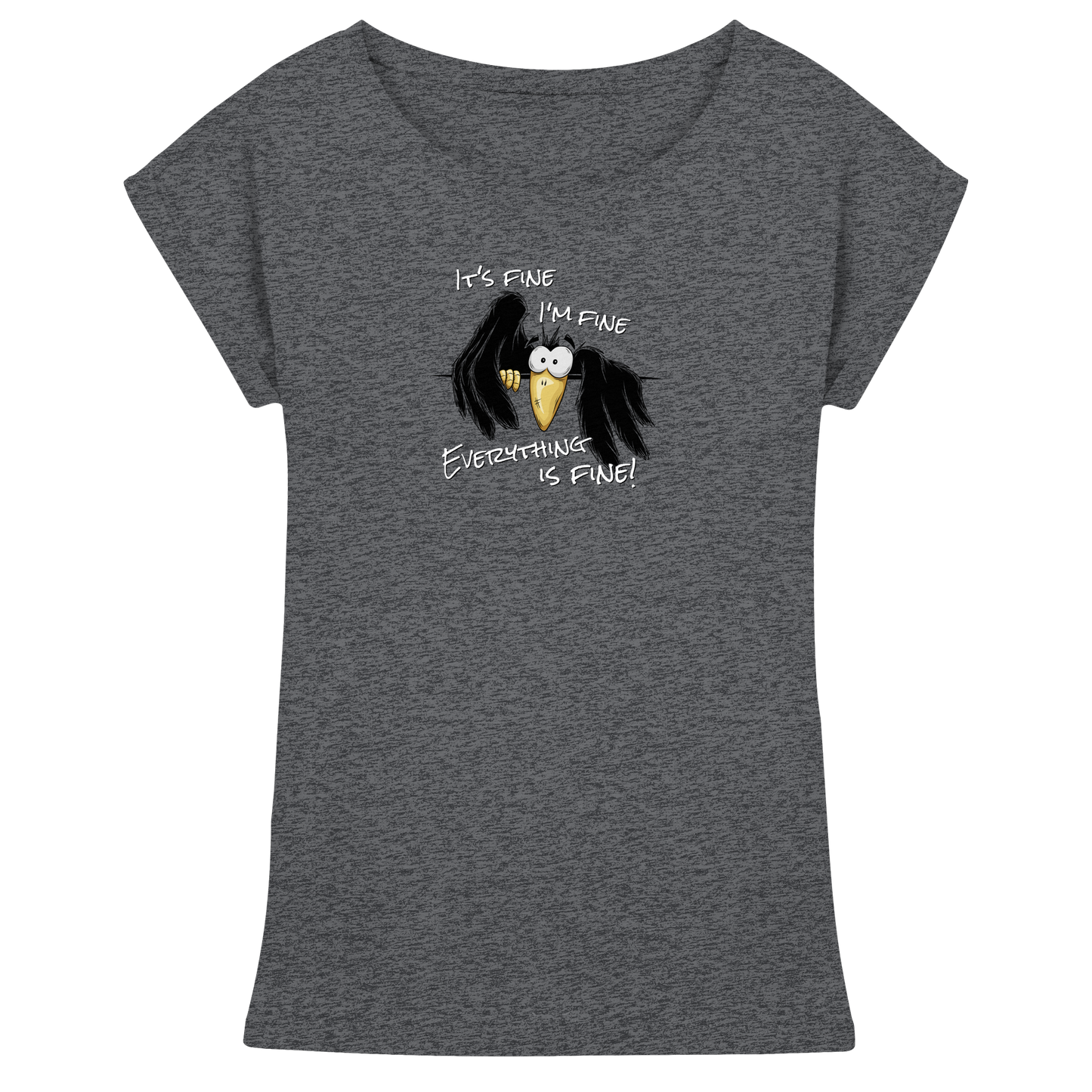 I’m Fine Rabe | Alles Gut Krähe - Womens Extended Shoulder T-Shirt