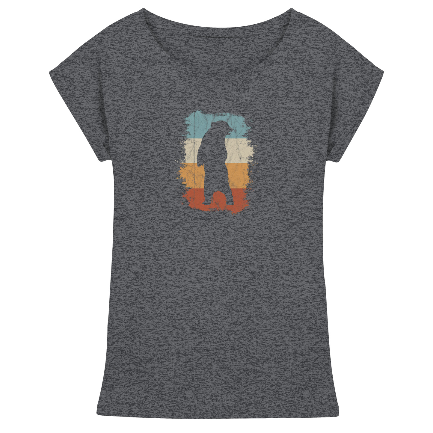 Retro Bären-Silhouette - Womens Extended Shoulder T-Shirt