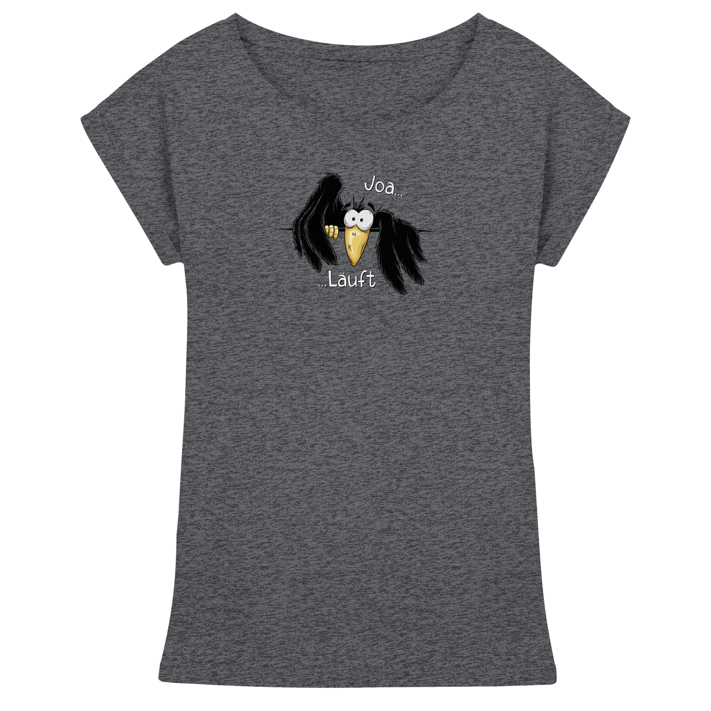 Joa Läuft Krähe gechillter Rabe - Womens Extended Shoulder T-Shirt