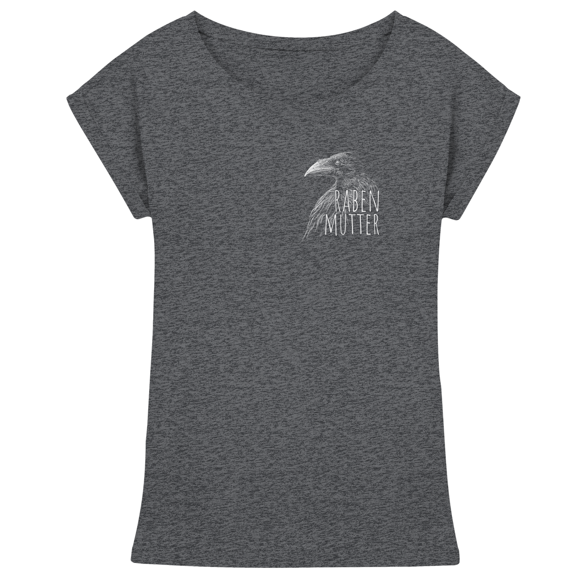 Rabenmutter schwarze Krähe Rabe - Womens Extended Shoulder T-Shirt
