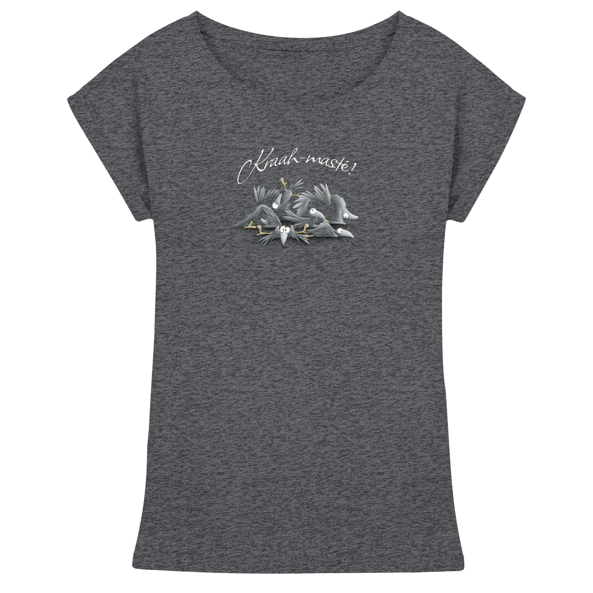 Kraah-masté! Yoga Raben Krähen - Womens Extended Shoulder T-Shirt
