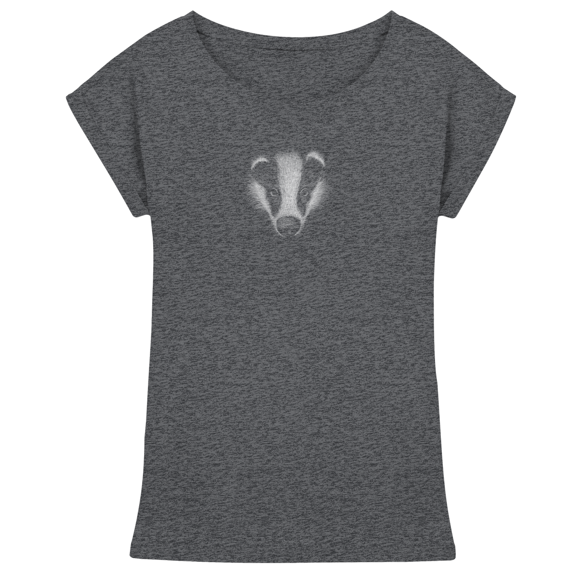 Kritzel-Kunst Dachs Illustration - Womens Extended Shoulder T-Shirt