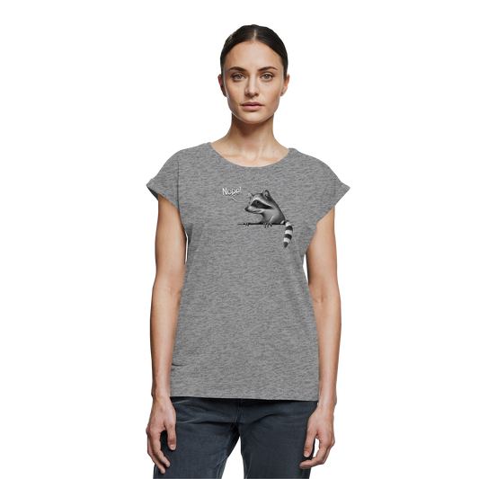 Nope! Frecher verwegener Waschbär - Womens Extended Shoulder T-Shirt