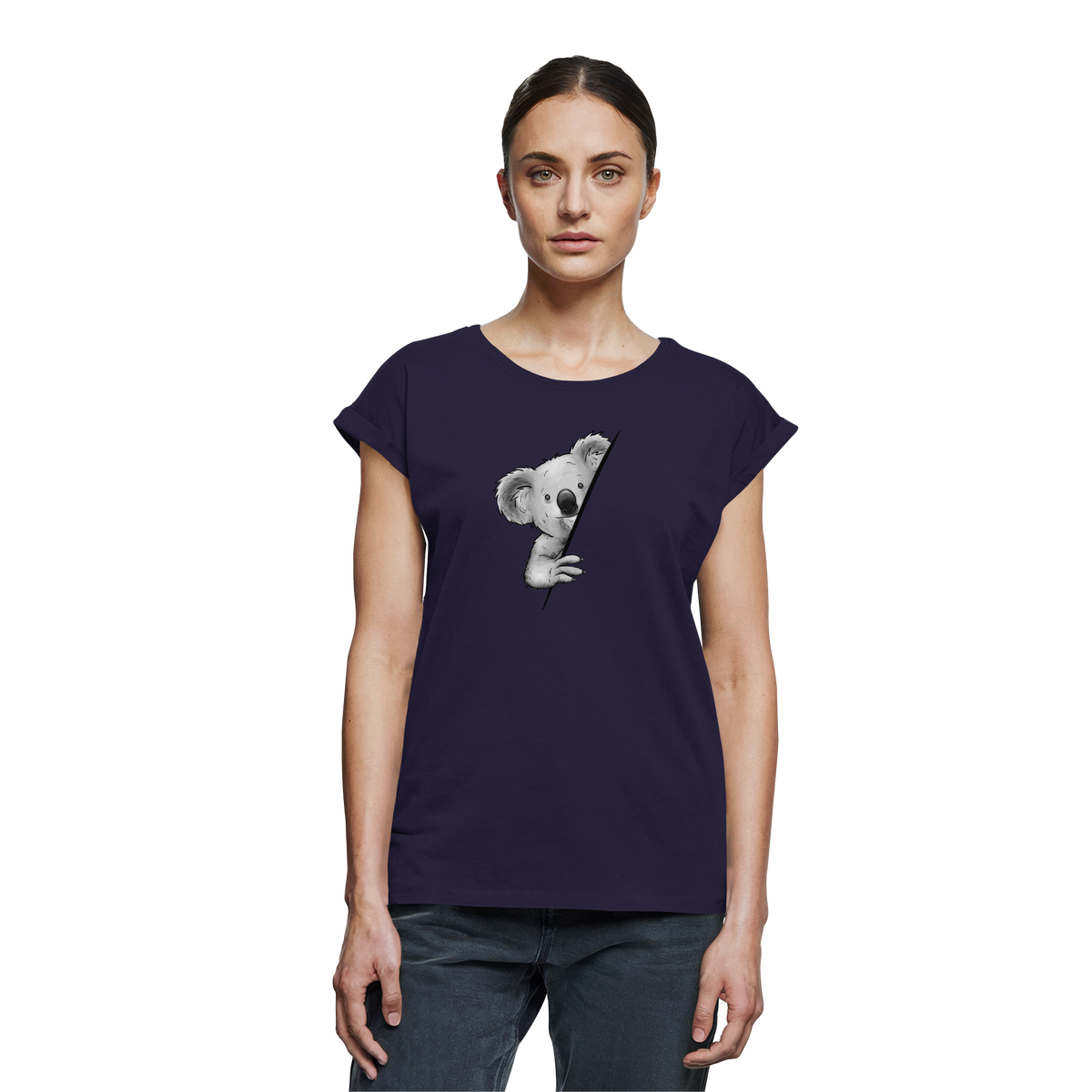 Koala Bär Illustration - Womens Extended Shoulder T-Shirt