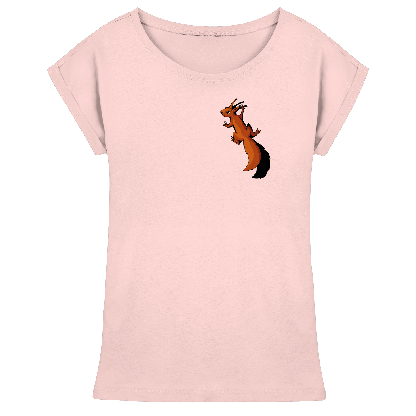 Süßes Eichhörnchen klettert - Womens Extended Shoulder T-Shirt