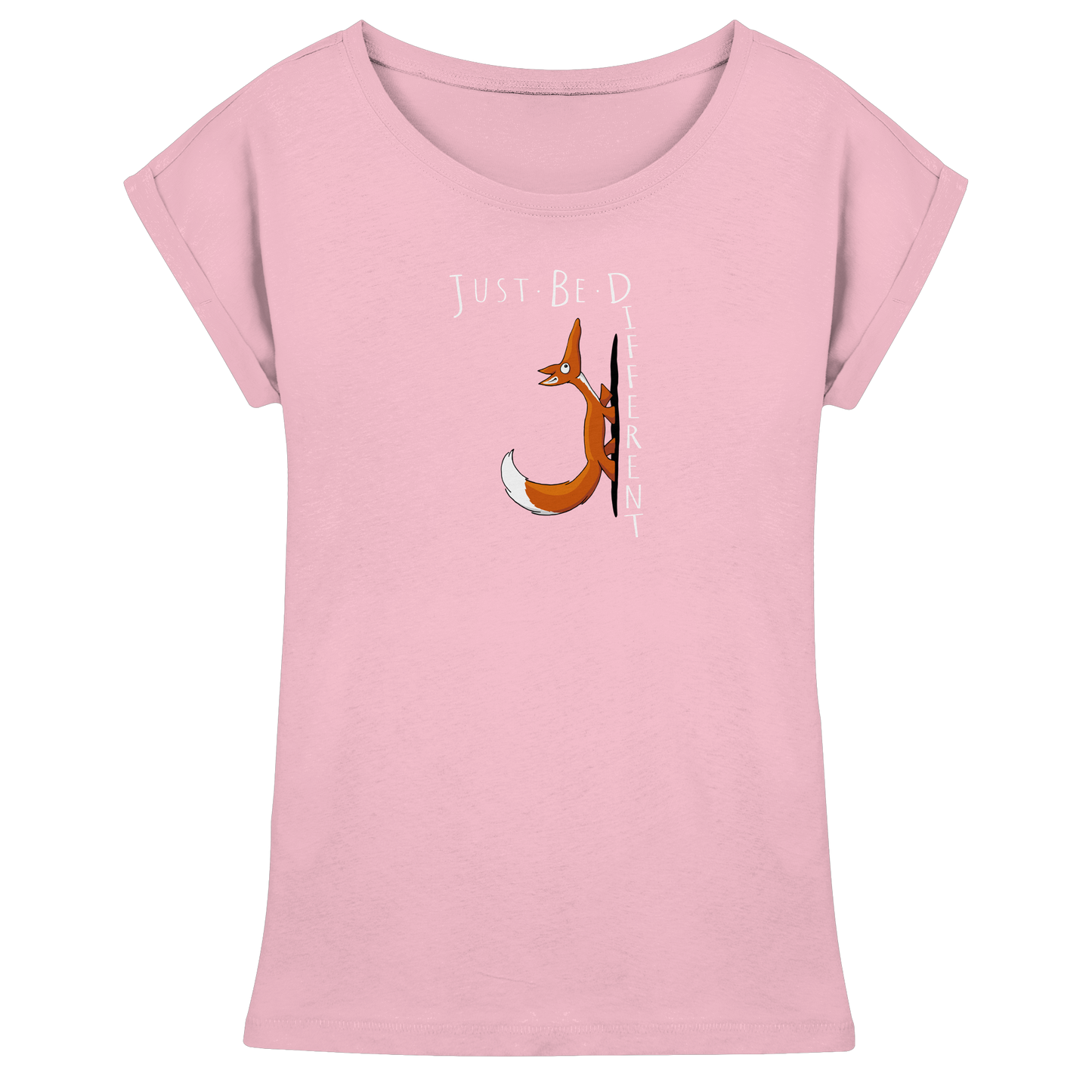 Just Be Different | Sei Anders, kleiner Fuchs - Womens Extended Shoulder T-Shirt