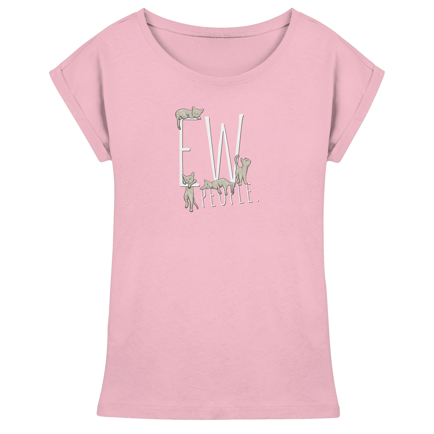 Ew, People. Sarkastische Katzen - Womens Extended Shoulder T-Shirt