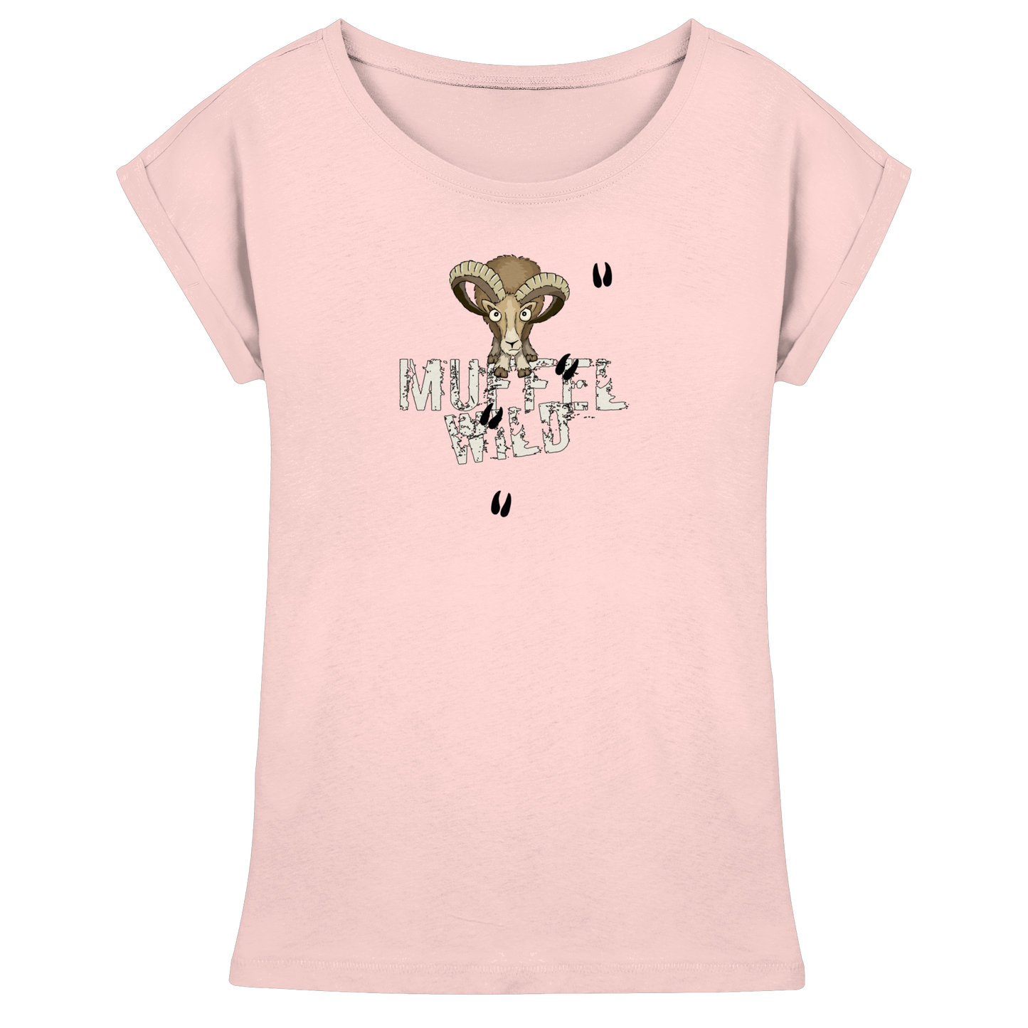 Muffel Wild Mufflon - Womens Extended Shoulder T-Shirt