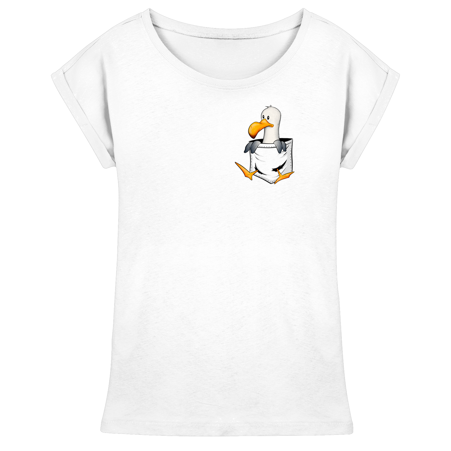 Kleine Möwe In Deiner Tasche - Womens Extended Shoulder T-Shirt