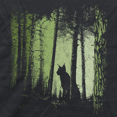 Luchs Wildkatze im Zwielicht Wald