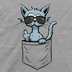 Mittelfinger Katze in der Tasche