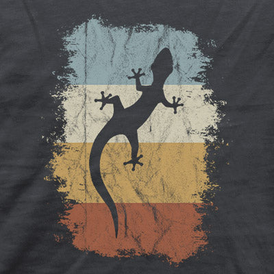 Retro Gecko Salamander Silhouette