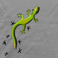 Kletternder Gecko mit Spuren