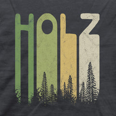 Holz Retro Wald Schriftzug