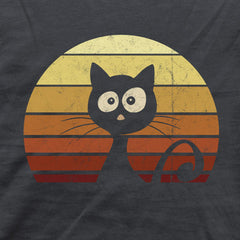 Katze vor Retro Sonnenuntergang