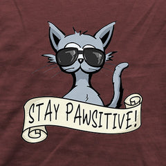 Stay Pawsitive Bleib lässig Hipster Katze