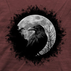 Schwarzer Rabe bei Vollmond