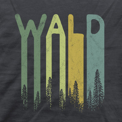 Wald Retro Forst Schriftzug